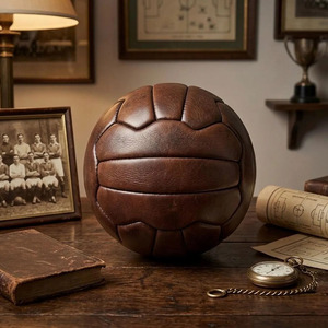 Balón de fútbol vintage al por mayor, hecho con cuero genuino, artesanía tradicional, costuras clásicas a bajo precio - Product Image 6