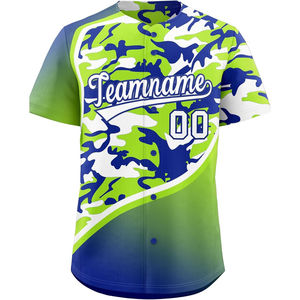 Camiseta de Béisbol Sublimada Personalizada, Unisex, para Adultos, con Estampado de Camuflaje, Absorbente de Humedad, Manga Corta, Poliéster, Nombre del Equipo 00 - Product Image 5