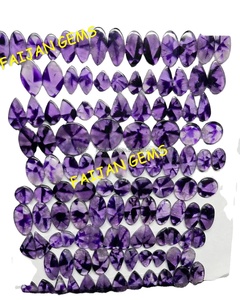 Cabujones de amatista de estrella Natural de alta calidad, piedras preciosas sueltas para elaborar colgantes de joyería de piedra de gama alta - Product Image 1