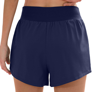 Shorts casuales de verano con lavado ácido para mujer, 100% algodón, con bolsillos laterales, transpirables. - Product Image 2