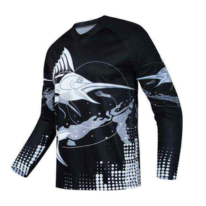 Sudadera Deportiva Unisex de Manga Larga para Pesca al Aire Libre, con Estampado por Transferencia Térmica, Absorción de Humedad, UPF 50, Diseño Sólido, Secado Rápido, 100% - Product Image 1