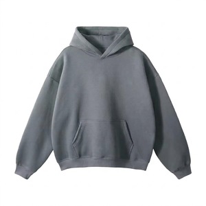 Sweat à capuche d'hiver personnalisé épais en molleton 100% coton respirant, coupe oversize, vierge, fabricant OEM ODM de streetwear - Product Image 1