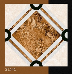 Carreaux de sol en céramique effet marbre brillant 400x400mm, motif géométrique, carreaux décoratifs d'intérieur, série brillante 400x400mm - Product Image 2