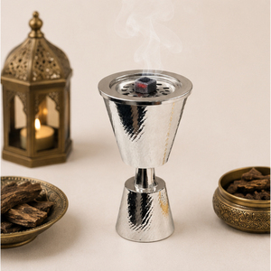 Quemador de Incienso de Acero Inoxidable de Diseño Moderno, Estilo Medio Oriente, Metálico, para Bakhoor, Soporte de Aromaterapia de Sobremesa a un Precio Atractivo - Product Image 2