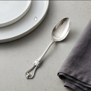 Cuillère en acier inoxydable avec long manche, design minimaliste plaqué argent, compatible lave-vaisselle, cuillère à thé - Product Image 2