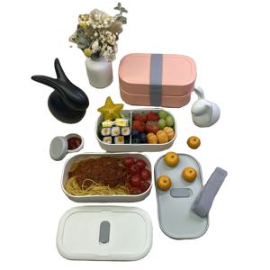 Boîte à lunch bento empilable 1-3L, hermétique, micro-ondable, écologique, en PP, facile à nettoyer, 100% scellée, alimentaire, double couche, pour la conservation des aliments - Product Image 4