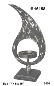 <b>Decorative</b> Sculpture Silver Tree Aluminum Metal Christmas Item Minimalist Design Eco-Friendly Durable Tabletop Entryway GOOD - Product Image 3