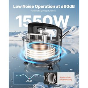 Essiccatore a Congelamento con Timer Regolabile, Capacità 4-6 kg/lotto, 4 Vassoi per Essiccazione Frutta e Verdura - Product Image 5