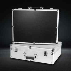 Durable Black Metal Tool <strong>Box</strong> Hard Carry Case Aluminum Utility Case - Product Image 5