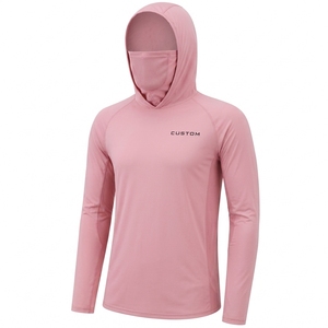 เสื้อตกปลาแขนยาวมีฮู้ดสำหรับผู้ชาย ป้องกันแสงแดด UPF 50 ระบายอากาศได้ดี ผลิตจากผ้าสแปนเด็กซ์/โพลีเอสเตอร์ - Product Image 1