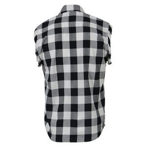 Chemise en flanelle décontractée sans manches pour homme, de qualité supérieure, respirante, anti-rides, séchage rapide, printemps automne adulte - Product Image 4