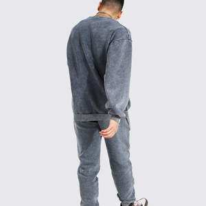 Conjunto de Dos Piezas de Sudadera y Pantalones Deportivos Sólidos de Colores Personalizados para Hombre, Ligeros, Ecológicos, Transpirables, para Invierno - Product Image 2