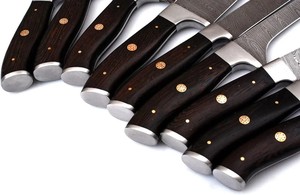 Ensemble de couteaux de chef en acier Damas, manches en bois, 10 pièces, ambidextres, durables, tranchants, faits à la main, couteaux de cuisine professionnels - Product Image 3