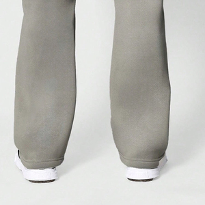 Pantalones de chándal de algodón holgados para hombre, con forro polar grueso, lavado ácido, cintura elástica con cordón, estilo acampanado, personalizables - Product Image 3