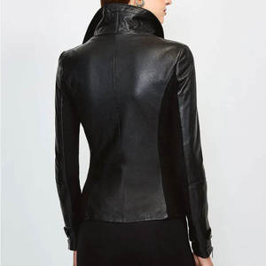 OEM Custom Logo Faux <b>Leather</b> <b>Jacket</b> Women's Outerwear Casual <b>Jacket</b> Bulk Order Private Label Factory - Product Image 4