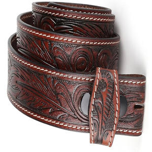 Cinturones de cuero occidental hechos a mano de alta calidad, cuero de vaca para hombres y mujeres, cinturones florales de estilo occidental hechos a mano Unisex - Product Image 4