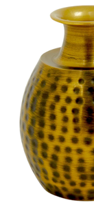 Handmade Hammered Aluminum Gold <b>Vase</b> Antique Rustic Style Decorative Floral Container for Office Desktop & Interior Design <b>Vases</b> - Product Image 6