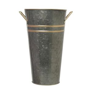 Nouvelle Tendance : Seau de Rangement Polyvalent en Fer Galvanisé Chromé Style Ferme Vintage pour Fleurs et Décoration - Product Image 3