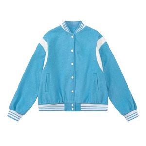 Wholesale High Street Stylish Men's Slim Varsity Jacket Crew Neck Front Logo 100% Cotton Breathable <b>Winter</b> Plus Size Casual - Product Image 1