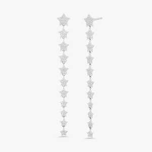 Pendientes de Diamantes en Forma de Estrella, Cultivados en Laboratorio, con Engaste Pavé, Cierre a Presión, Certificados por IGI, Minimalistas, Elegantes, de Lujo para Boda, 14K 18K - Product Image 4