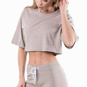 Camisetas de Hip Hop Extra Grandes para Mujer al por Mayor de Alta Calidad |   Camiseta Urbana de Cuello Redondo y Hombros Caídos 100% Algodón - Product Image 6