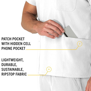 Custom Mens Medical Nursing Scrub Tops Healthcare Workwear OEM Pakistan Manufacturing Export Supply Worldwide - Product Image 5