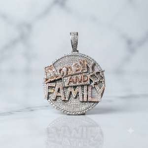 Unisex Iced 925 Solid Silver Big Circle Moissanite Diamond Fine Pendants <b>Custom</b> <b>Name</b> Initials Letter Hip Hop Rapper Party Charms - Product Image 3