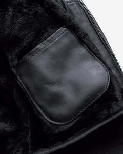 Veste en cuir véritable marron pour homme avec col en fausse fourrure, col rabattable, coupe classique, coupe-vent, style décontracté d'hiver - Product Image 6
