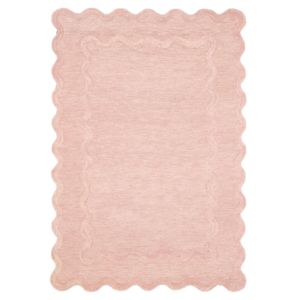 ZandH Home Handmade Pink Hand Tufted Wool Rug <b>Thick</b> Modern Abstract Pattern Pet Friendly Cushioned Non-Slip Washable Cotton - Product Image 1
