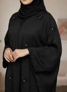 Elegante Abaya Larga Bordada a Mano para Mujer, Manga Larga, Transpirable, para Usar en el Eid - Product Image 2
