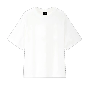 เสื้อยืดคอกลมแขนสั้นทรงโอเวอร์ไซส์สำหรับผู้ชาย ผ้าฝ้าย 100% สวมใส่สบาย ระบายอากาศได้ดี เป็นมิตรกับสิ่งแวดล้อม ดีไซน์เรียบง่ายแบบถัก - Product Image 2