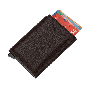 กระเป๋าสตางค์หนังแท้ RFID ป้องกันการโจรกรรมข้อมูล ดีไซน์บางเฉียบ มินิมอล พิมพ์ลายด้วยเลเซอร์ ช่องใส่บัตรหลายช่อง รับทำโลโก้ ของขวัญทางธุรกิจ - Product Image 5