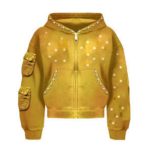 Custom Rhinestone Zip Up Hoodie Womens Cropped Hoodie Streetwear <b>Jacket</b> <b>Sparkle</b> Rhinestone Hoodie <b>Jacket</b> Custom Womens Zip Up H - Product Image 5