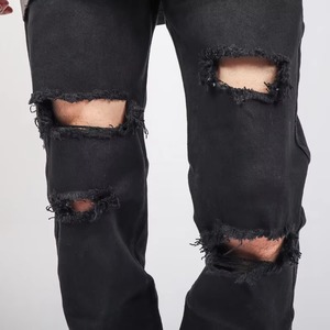 กางเกงยีนส์ทรงดินสอเอวสูงสำหรับผู้ชายไซส์ใหญ่ ผ้าฝ้าย 100% น้ำหนักเบา ระบายอากาศได้ดี เหมาะสำหรับฤดูหนาว รับผลิตตามแบบ OEM สินค้ามาใหม่ - Product Image 4