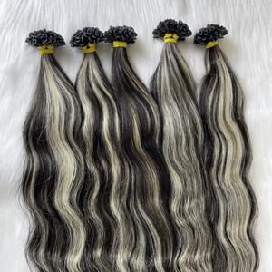 Extensiones de Cabello Natural con Punta en U, Queratina, Cabello Humano Remy Vietnamita, Doble Trama, Puntas Gruesas, Cutícula Completa, Venta al por Mayor de Fábrica - Product Image 1