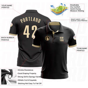 Camisetas de Polo Deportivas de Diseño, Estilo Regular, Antiencogimiento, Estampadas, Vintage, Tejidas, Ropa de Golf Personalizada, Camisetas de Polo con Logotipo Bordado - Product Image 3