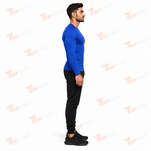 Premium Quality Custom Logo Gym Compression T-Shirt Quick Dry Under <b>Base</b> <b>Layer</b> Sports <b>Long</b> <b>Sleeve</b> Compression Shirt for Men - Product Image 3