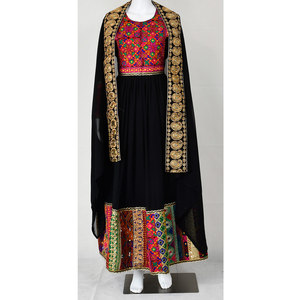 Robe afghane pour femmes, robe longue traditionnelle ethnique à manches longues, brodée à la main, robe maxi élégante et tendance - Product Image 1