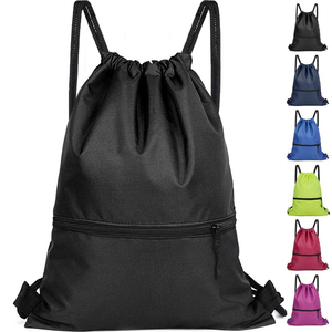 Large Nylon Mesh <b>Drawstring</b> <b>Backpack</b> with Shoe Bag 30-40L Waterproof for Swimming Gym Yoga Beach & Travel - Product Image 6