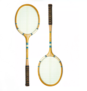 Raqueta de bádminton de madera vintage, raqueta de tenis clásica, deportes para adultos - Product Image 3