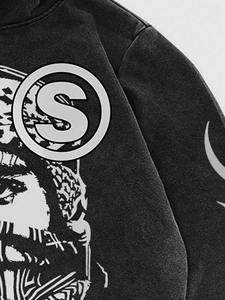 Mens boxy oversized <b>hoodie</b> streetwear casual gym wear heavy weight pullover <b>hoodie</b> winter style - Product Image 3