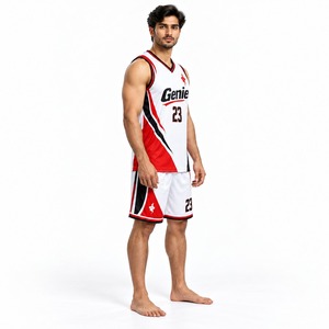 Conjunto de Uniforme de Baloncesto para Equipo, Camiseta y Pantalones Cortos, Transpirable, Ligero, Ropa Deportiva para Entrenamiento, Juego y Práctica - Product Image 3
