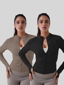 Conjunto de Yoga de compresión deportiva para mujer para gimnasio, esquí, correr, cuello alto de alta elasticidad, traje de Fitness - Product Image 4