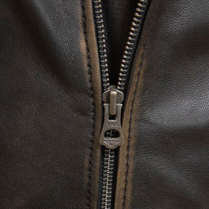 Veste en cuir véritable et toile pour homme, prix de gros, taille personnalisée, fermeture éclair sur le devant, écologique, respirante, style urbain, veste d'hiver - Product Image 4