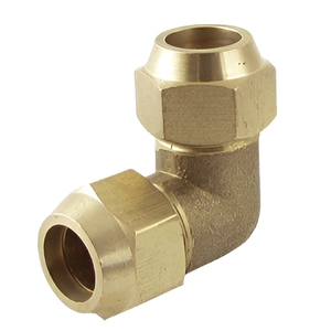 Raccord coudé évasé à 90 degrés en laiton haute résistance, plaqué haute pression pour conduites de gaz, eau et air, qualité export - Product Image 1