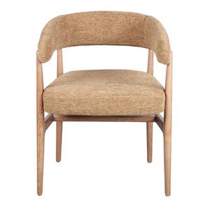 Silla de Comedor Minimalista de Madera de Teca Sólida con Asiento Tapizado para Restaurante, Cafetería y Comedor - Product Image 1