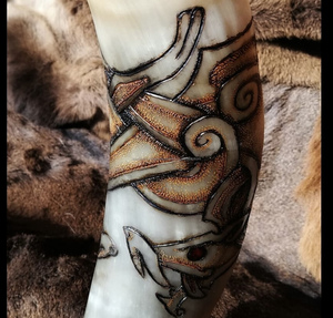 Cuerno vikingo pulido de alta calidad, superventas, cerveza artesanal Natural, cuerno para beber de la India - Product Image 2