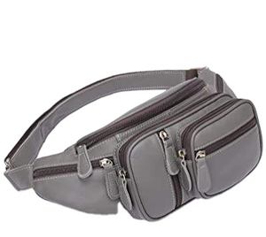Riñonera Unisex de Piel de Oveja, Bolsa de Cintura de Cuero Genuino con Logotipo y Color Personalizados - Product Image 1