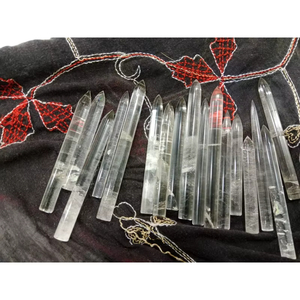 Wholesale Natural Clear <b>Crystal</b> Quartz Handmade Pencil Wands Points Feng Shui Carved European Style Massage Wands Stone Therapy - Product Image 2