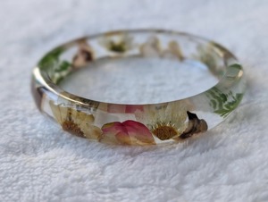 Handmade Floral Bangles with Resin and Dried <b>Flowers</b> Resin Bangles & <b>Bracelets</b> for Women New Collection Angel Style Jewelry - Product Image 6